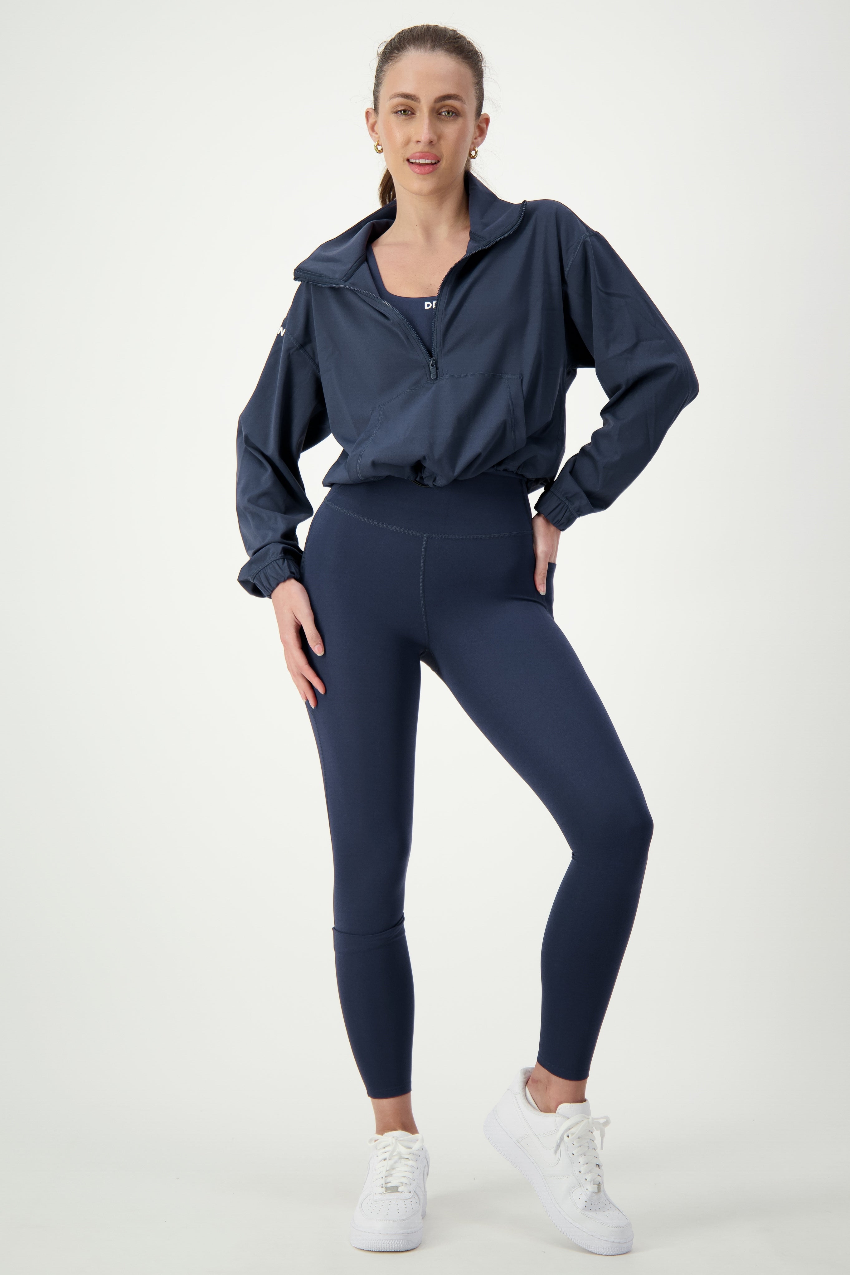 Lara Half Zip Jacket navy Sportswear Collection DRIVEN Gym Apparel